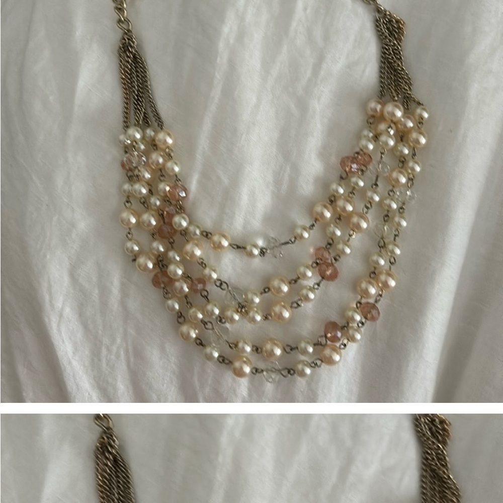 Elegant Pearl and Gold Necklace
